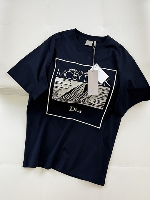 ディオール 白鯨の刺繍入り半袖Tシャツ