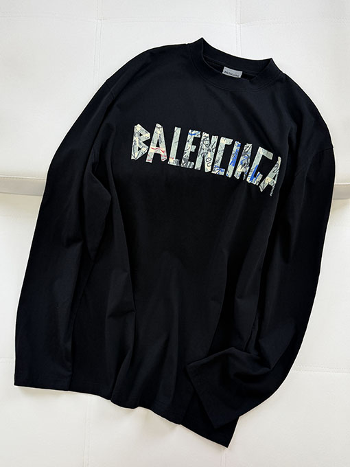 バレンシアガ BALENCIAGA エイスルート粘着テープ長袖シャツ