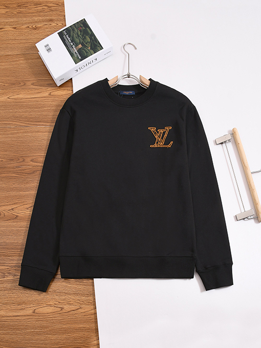 ルイヴィトンコピー クラシックなロゴ刺繍入りクルーネックのスウェットシャツ