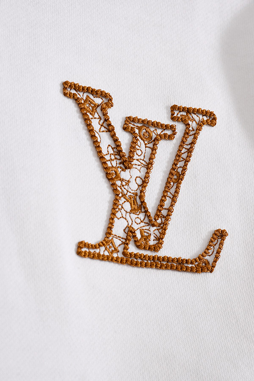 ルイヴィトンコピー クラシックなロゴ刺繍入りクルーネックのスウェットシャツ