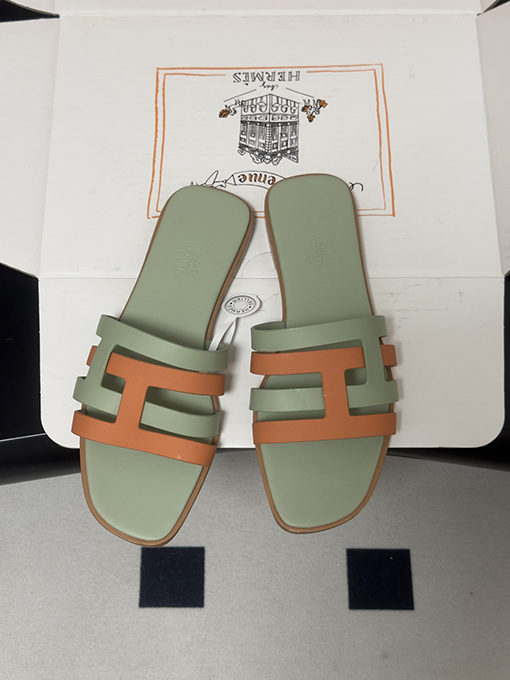 エルメス Amica レディースクラシックなHエレメントサンダル