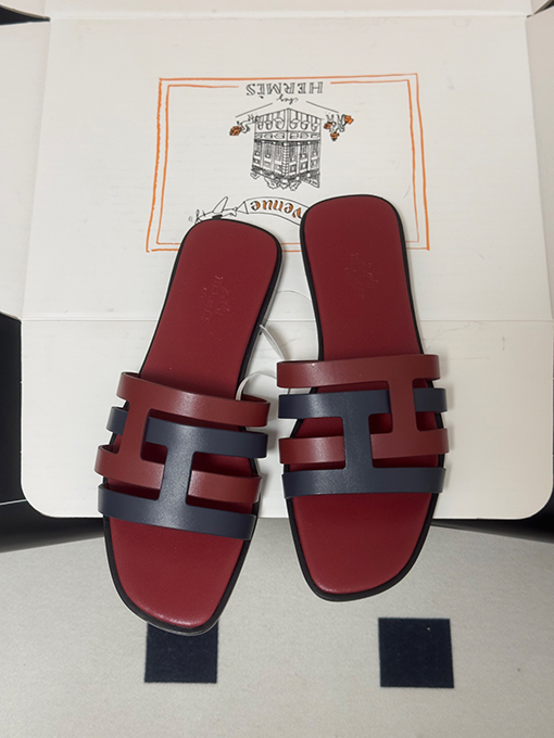 エルメス Amica レディースクラシックなHエレメントサンダル