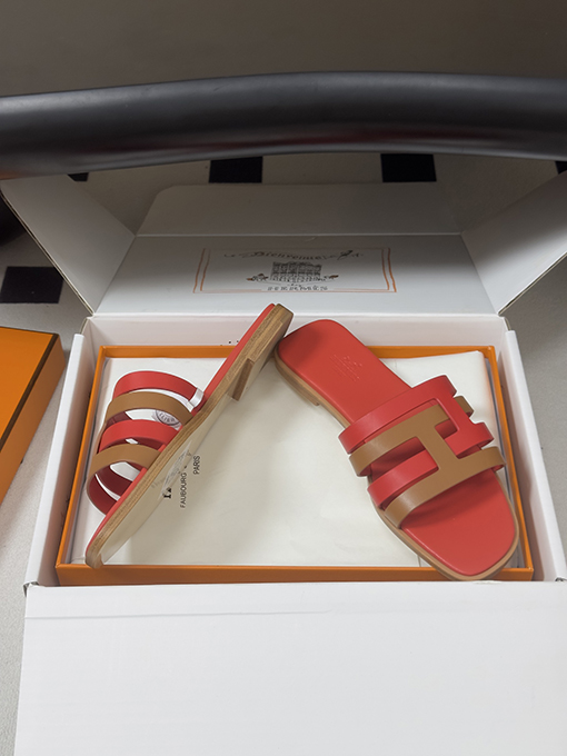 エルメス Amica レディースクラシックなHエレメントサンダル
