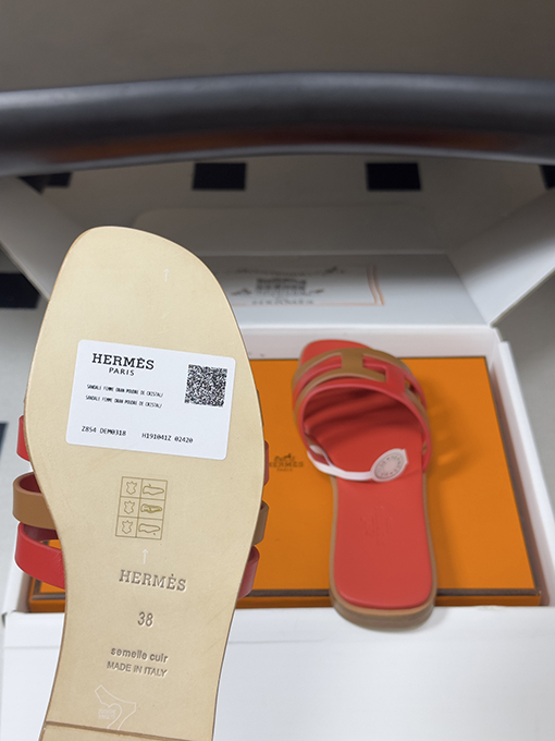 エルメス Amica レディースクラシックなHエレメントサンダル