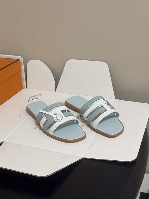 エルメス Amica レディースクラシックなHエレメントサンダル