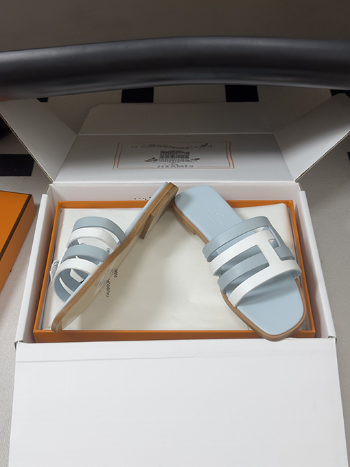 エルメス Amica レディースクラシックなHエレメントサンダル