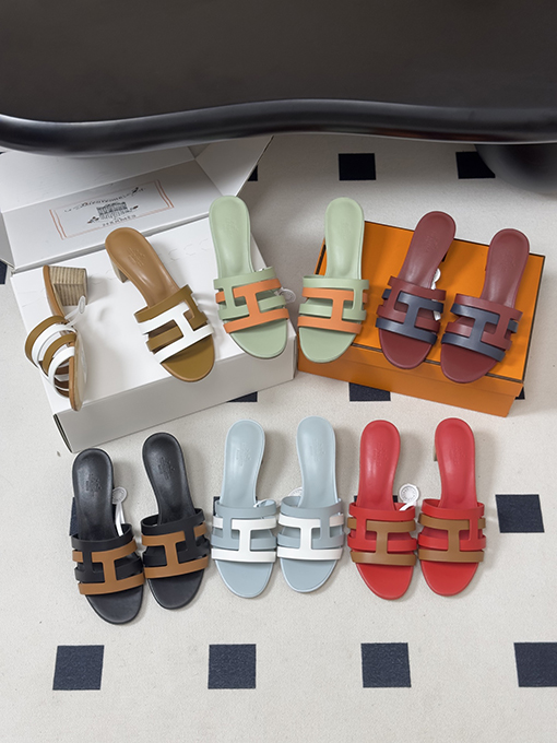 エルメスフラットなチャンキーヒールサンダルスーパーコピー Amica レディース新モデルクラシックなHエレメントサンダル