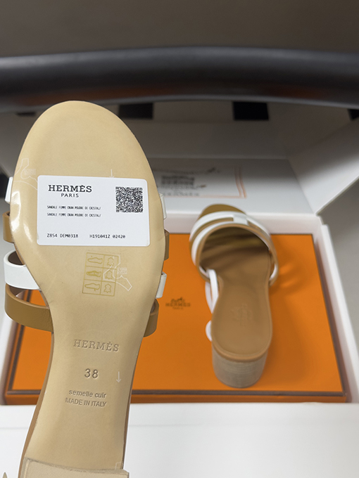 エルメスフラットなチャンキーヒールサンダルスーパーコピー Amica レディース新モデルクラシックなHエレメントサンダル
