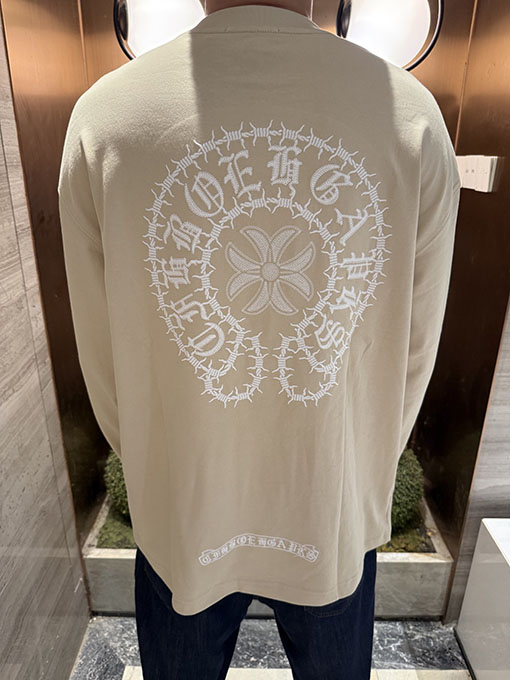 クロムハーツ アメリカンスタイルの刺繍入りカップル長袖シャツ