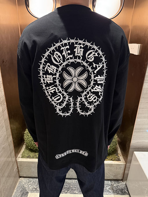 クロムハーツ アメリカンスタイルの刺繍入りカップル長袖シャツ