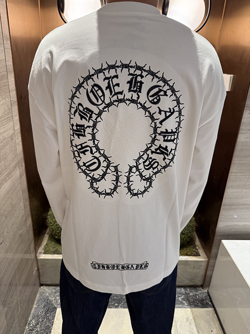 クロムハーツ アメリカンスタイルの刺繍入りカップル長袖シャツ