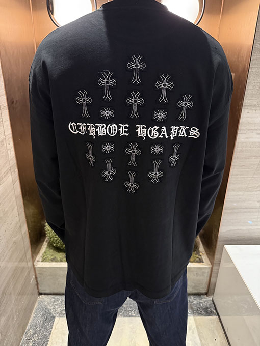クロムハーツ 新モデルアメリカンスタイルのアップリケ刺繍入りカップル長袖シャツ