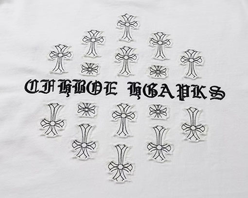クロムハーツ 新モデルアメリカンスタイルのアップリケ刺繍入りカップル長袖シャツ