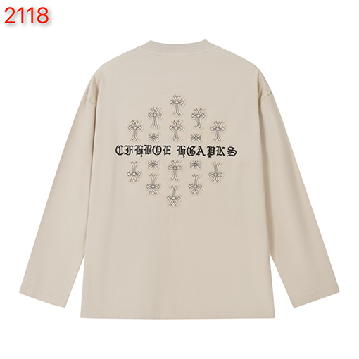 クロムハーツ 新モデルアメリカンスタイルのアップリケ刺繍入りカップル長袖シャツ