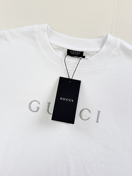 グッチスーパーコピー Gucci シルバーレタープリント長袖シャツ