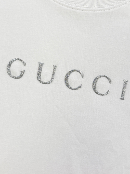 グッチスーパーコピー Gucci シルバーレタープリント長袖シャツ