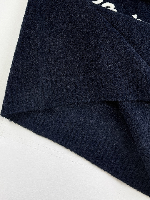 ルイヴィトン ロゴ刺繍入りウール混ニットクルーネックセーター