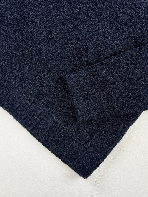 ルイヴィトン ロゴ刺繍入りウール混ニットクルーネックセーター