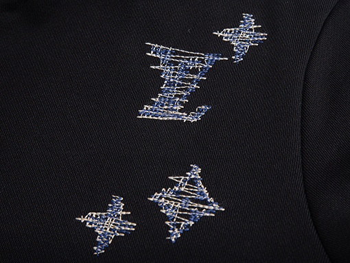 ルイヴィトン 刺繍入りジッパーカーディガン