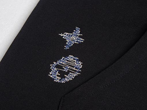 ルイヴィトン 刺繍入りジッパーカーディガン
