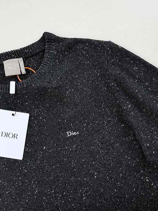 ディオールコピー 文字刺繍入り雪の結晶ウールニットセーター