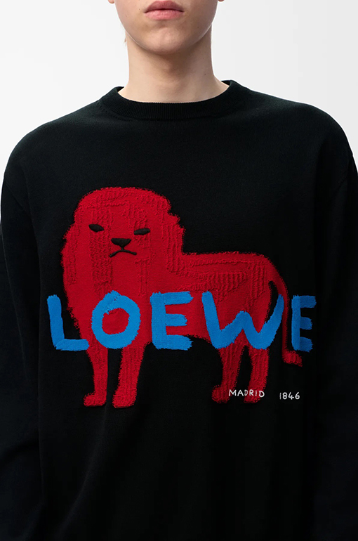 ロエベ 刺繍ジャカードロゴニットウェア