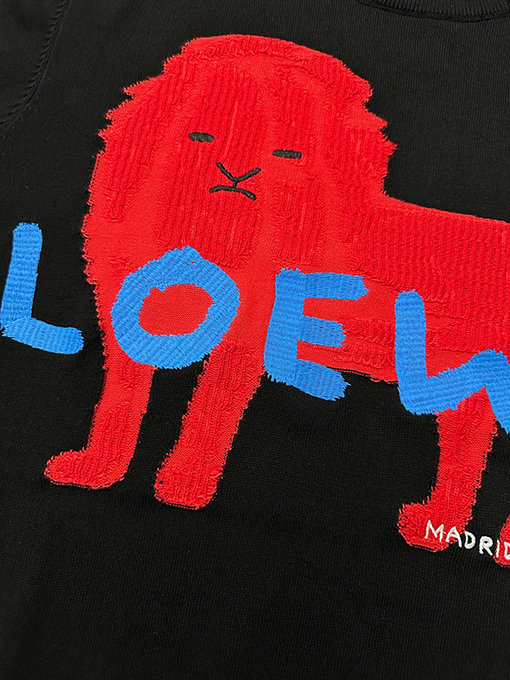ロエベ 刺繍ジャカードロゴニットウェア