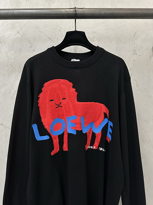 ロエベ 刺繍ジャカードロゴニットウェア