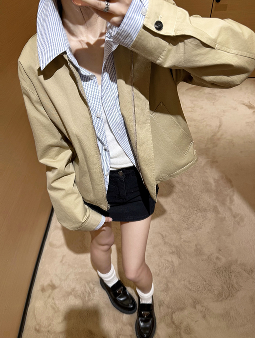 アクネストゥディオズスーパーコピー Acne Studios フェイクツーピースパッチワークショートジャケット