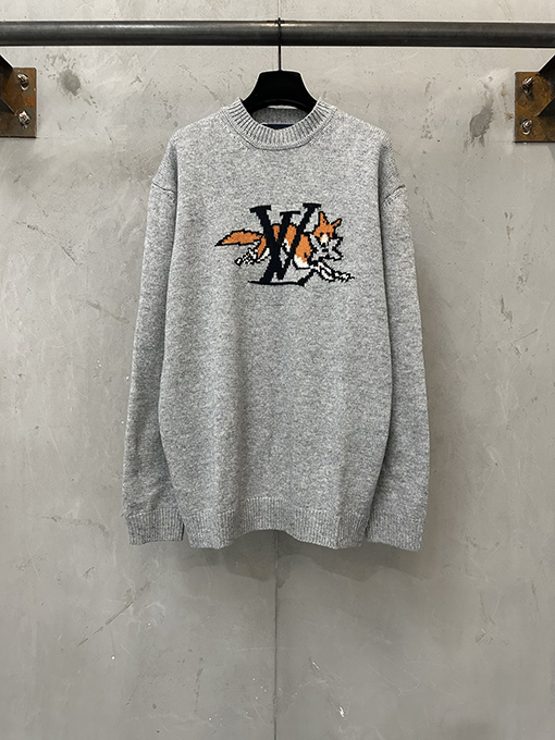 ルイヴィトン キツネのジャカードロゴニットウェア