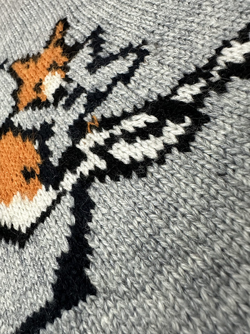 ルイヴィトン キツネのジャカードロゴニットウェア