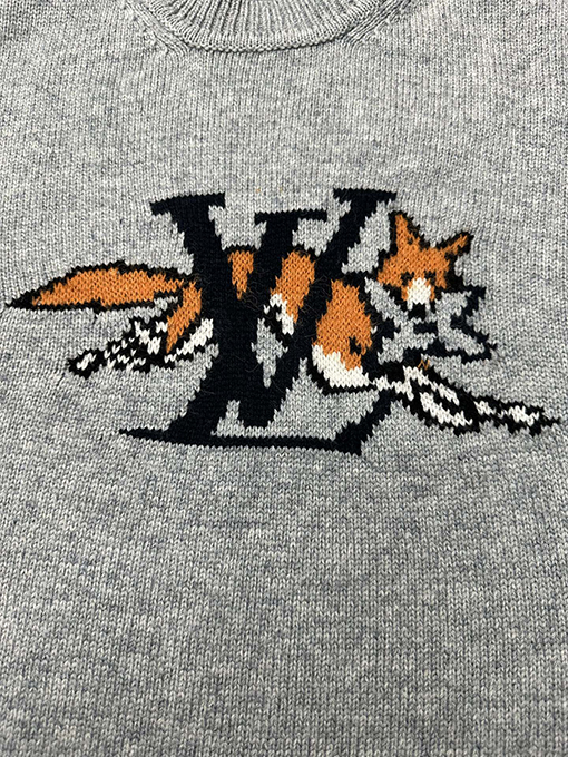 ルイヴィトン キツネのジャカードロゴニットウェア