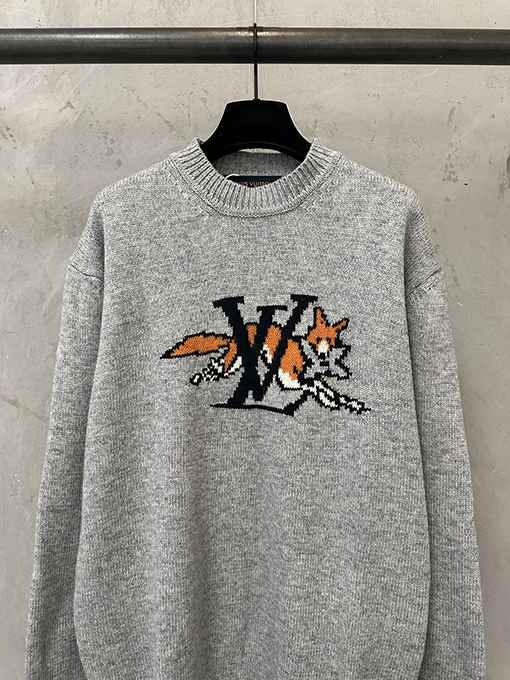 ルイヴィトン キツネのジャカードロゴニットウェア