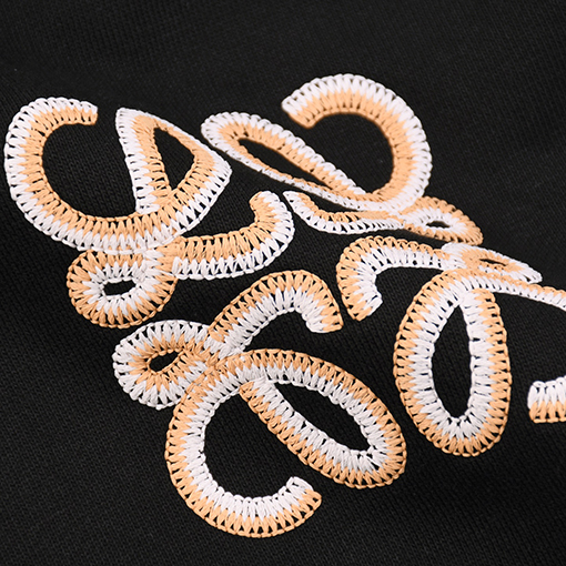 ロエベ偽物 クラシックな刺繍ロゴ入りウォッシュダメージのフード付きスウェットシャツ
