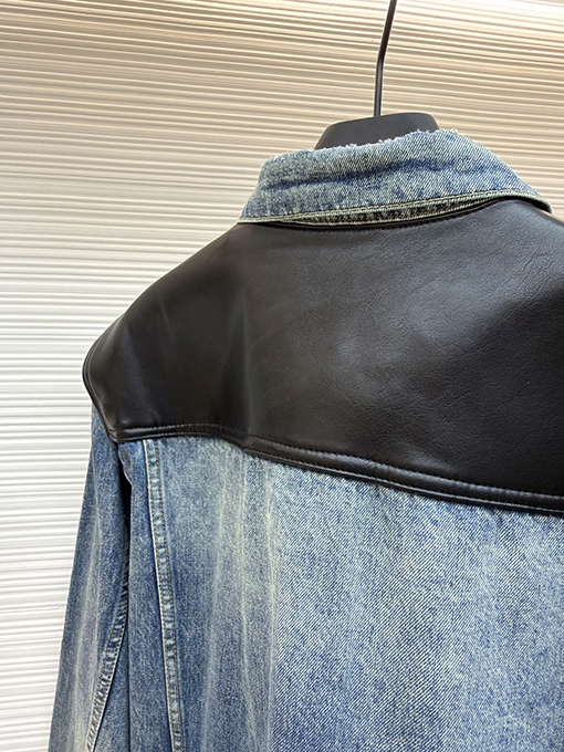 プラダコピー レザーデニムジャケット