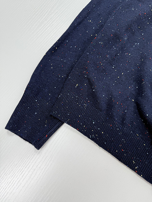 ディオール 文字ロゴ刺繍入りドットジャカードラウンドネックニットセーター