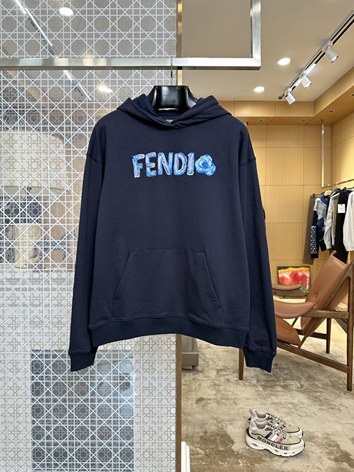 フェンディ偽物 トレンディで楽しい手描きのグラフィティ文字パーカー