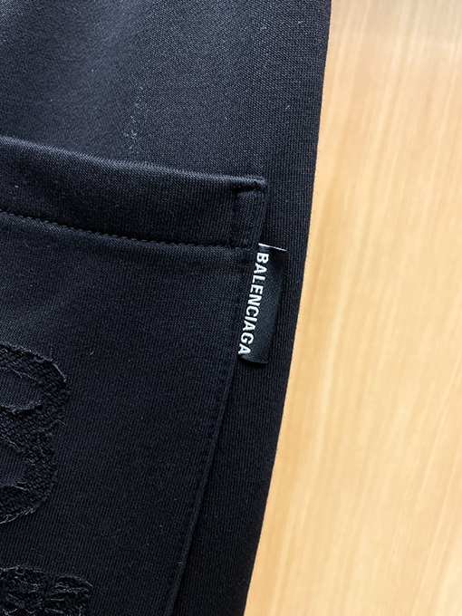 バレンシアガ テリークロス刺繍文字パターンロゴカジュアルスーツ