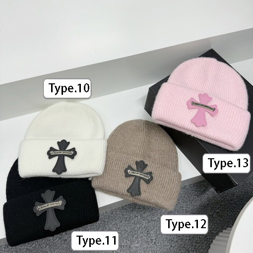 クロムハーツコピー 秋冬ラビットファーニット帽