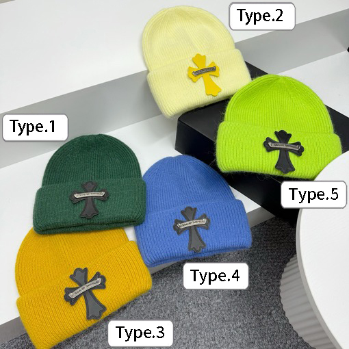 クロムハーツコピー 秋冬ラビットファーニット帽