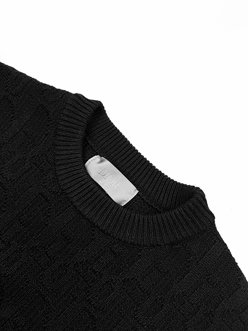 ディオールクルーネックセーターコピー Oblique 総柄ジャカード クルーネックセーター