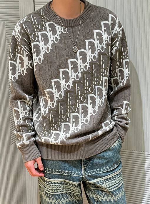 ディオール 総柄ジャカードニット