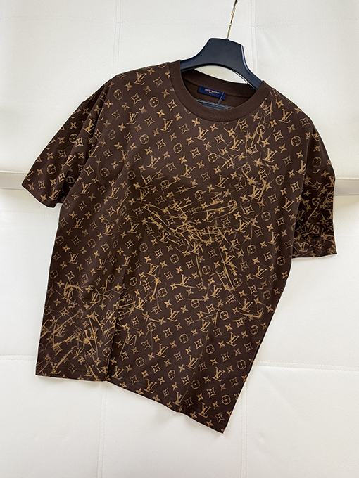 ルイヴィトン半袖Tシャツコピー モノグラム柄総柄半袖Tシャツ