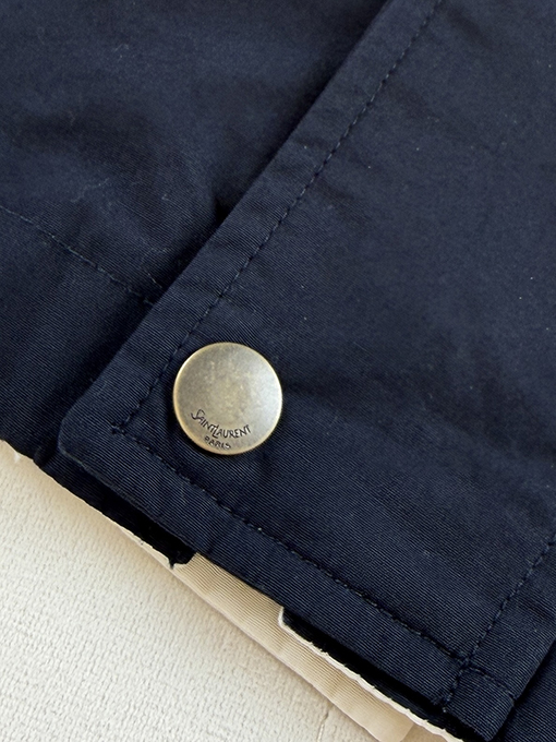 サンローランコピー ロゴ刺繍リバーシブル両面ジャケット