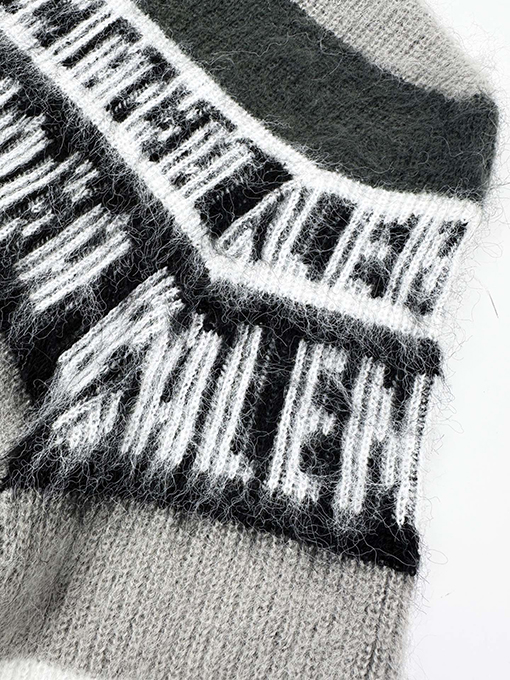 バレンシアガスーパーコピー ロゴ・ストライプ入りクルーネックセーター