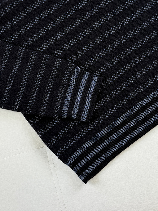 ロエベ 刺繍入りストライプ柄クルーネックセーター