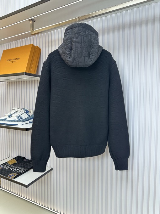 ディオール ロゴ刺繍入りニット切り替えジャケット