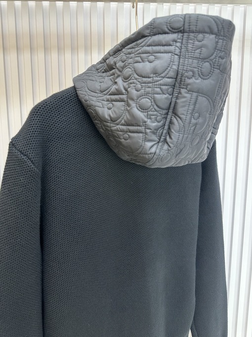 ディオール ロゴ刺繍入りニット切り替えジャケット