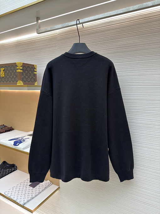 ロエベ ポケット付きジャカードクルーネックセーター