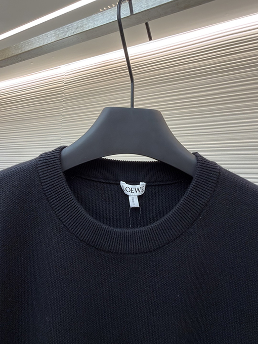 ロエベ ポケット付きジャカードクルーネックセーター